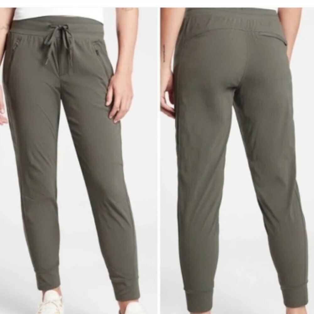 ATHLETA Trekkie North Mid Rise Jogger Pants Green Size 6
